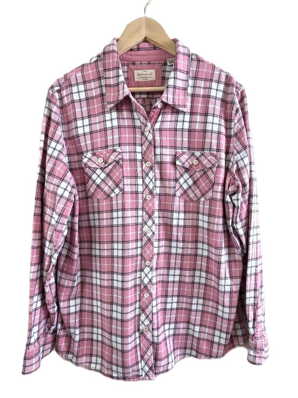 Weatherproof Vintage Women's 100% Cotton Flannel Button Up Shirt XXL Cozy Fall